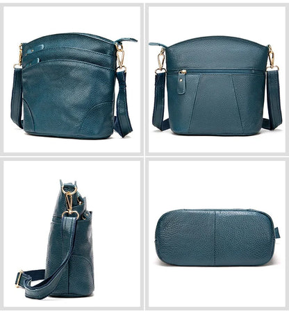 Genuine Leather Women Messenger Bags Cow Leather Crossbody Shoulder Bag Small Female Handbags Capacity Phone Bag for Girls