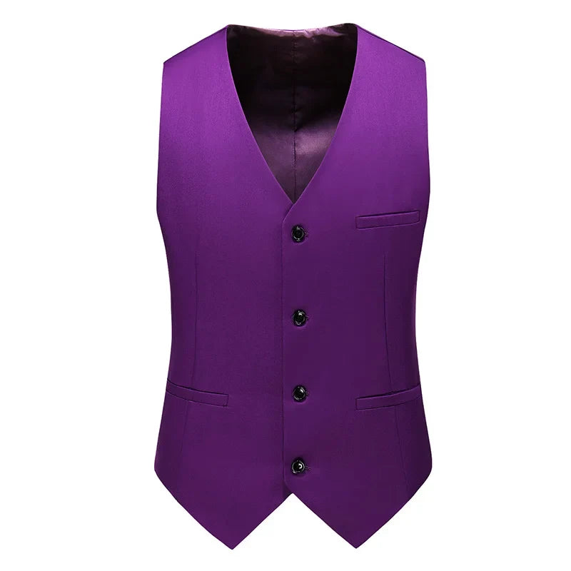 Royal Blue Vest Waistcoat Men's Brand New Slim-Fit V Neck Dress Vests Mens Formal Business Wedding Tuxedo Chaleco Hombre 6xl