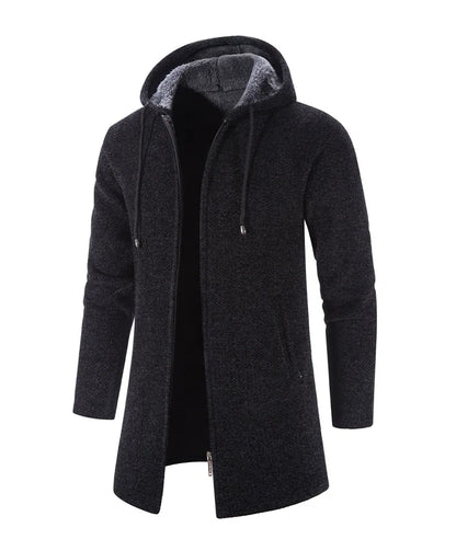 Autumn And Winter Cashmere Men's Cardigan Chenille Outer Sweater Coat Windbreaker Solid Color Fashion Clothing