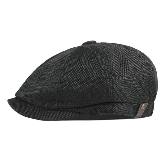 NEW Newsboy Cap Men Spring Summer Octagonal Hat For Male British Herringbone Flat Caps Retro Eight Blade Hats Breathable