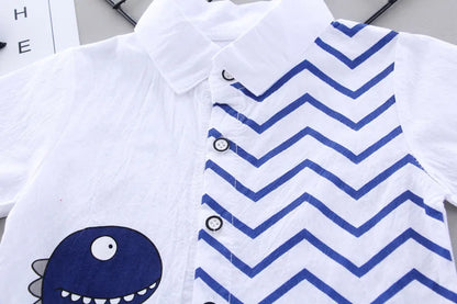 New Fashion Summer Baby Clothes For Boys Children Cartoon Shirt Shorts 2pcs/Sets Kids Clothing Toddler Casual Cotton Tracksuits