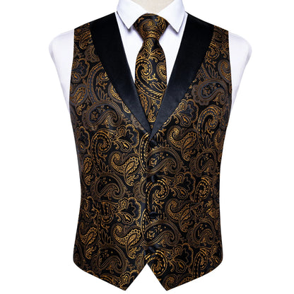 Men's Vest Blue Floral Suit Vest V Neck Tie Set For Wedding Party Brand Formal Dress Waistcoat Man Casual Sleeveless Jacket
