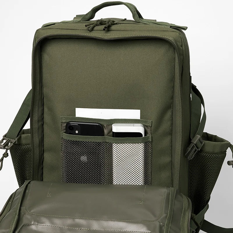 45L Tactical Backpack survival Bag Hunting MOLLE Backpack GYM For Men EDC Outdoor Hiking Rucksack Witch Bottle Holder