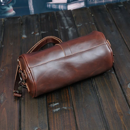 Luxury Retro Barrel Shaped Shoulder Bags Men Crossbody Bag Fashion Design Messenger Bag Mens Crossbody Shoulder Bag Male 2021