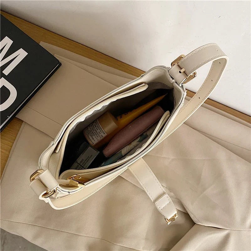 Top Quality Luxury Brand Purses and Handbags Designer Leather Shoulder Crossbody Bags for Women Dual Straps Underarm Sac A Main
