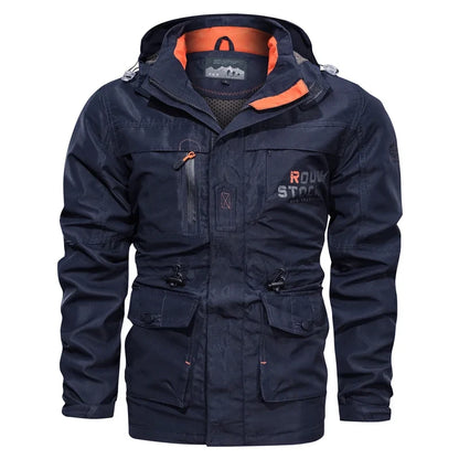 Men Outdoor Jacket Spring Autumn New Hooded Casual Jacket Men Windproof Windbreaker Coat Men Camping Lnterchange Jacket Men