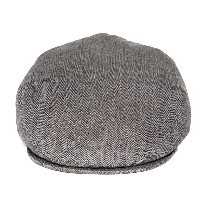 Men Cap Herringbone Linen Newsboy Caps High Quality Flat Caps Driver Ivy Hat Bakerboy Hats Cool Boina for Male