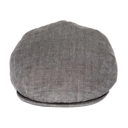 Men Cap Herringbone Linen Newsboy Caps High Quality Flat Caps Driver Ivy Hat Bakerboy Hats Cool Boina for Male
