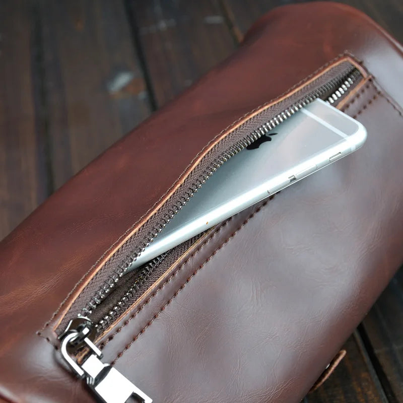 Luxury Retro Barrel Shaped Shoulder Bags Men Crossbody Bag Fashion Design Messenger Bag Mens Crossbody Shoulder Bag Male 2021