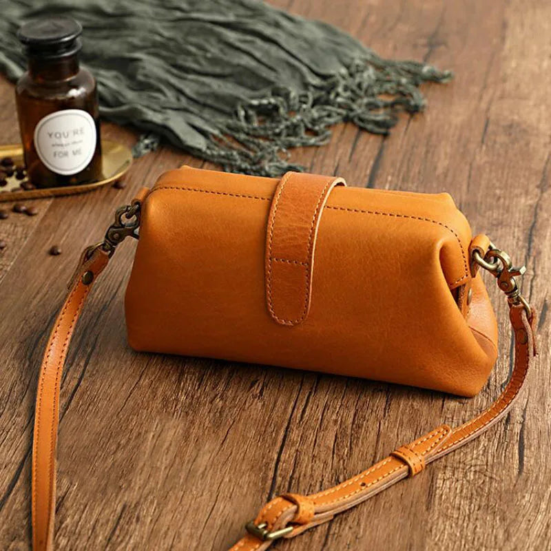 Women’s Genuine Leather Shoulder Bag 2024 Trendy Brand Small Buckle Messenger Bag Fashion Ladies Crossbody Bags Female Bolsas
