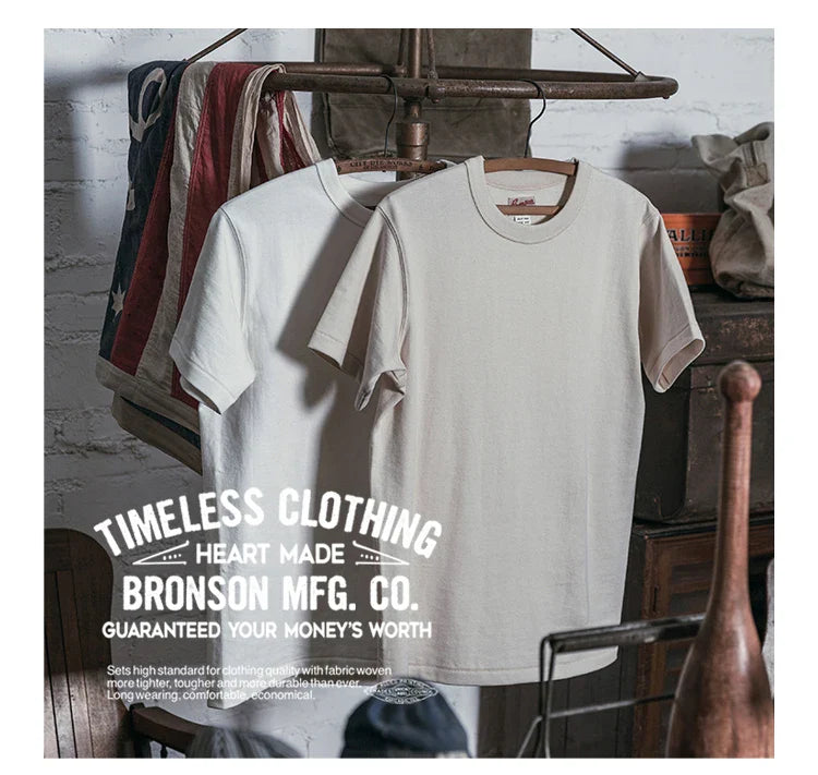 T-Shirts Heavyweight Short Sleeve Crew Neck Summer Men's Basic Tee