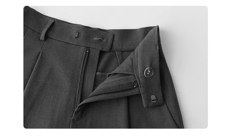 Simple Casual Women Twill Suit Pants Wide Leg Pants Straight Floor Pants Office Ladies Female Trousers