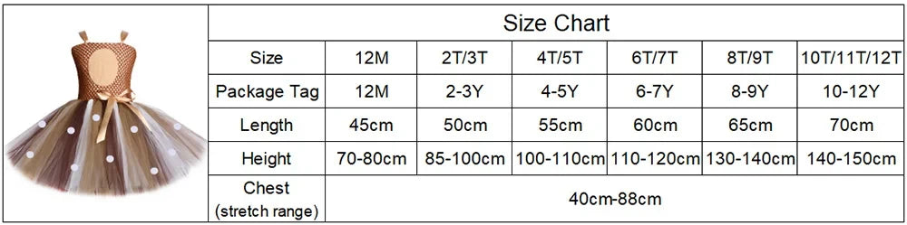 Deer Costume for Girls Halloween Christmas Tutu Dress Reindeer Elk Cosplay Fancy Dress Up Kids Girl Birthday Party Clothes 1-12Y