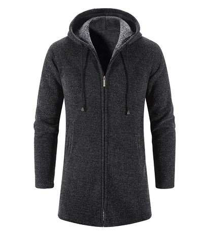 Autumn And Winter Cashmere Men's Cardigan Chenille Outer Sweater Coat Windbreaker Solid Color Fashion Clothing