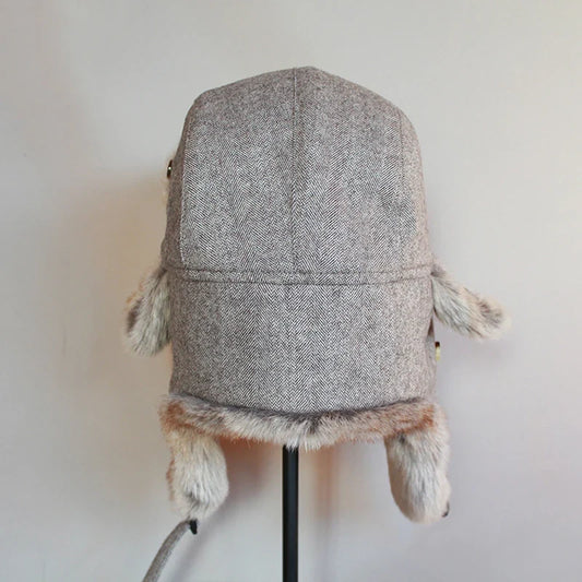Russian Trooper Trapper Hat Winter Bomber Hat Men Women Warm Faux Fur Hats with Ear Flaps