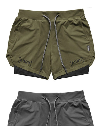 Men's Summer Quick Dry Running 2 in 1 Shorts Sports Jogger Short Pants Male Gym Fitness Training Sweatpants Plus Size M-5XL