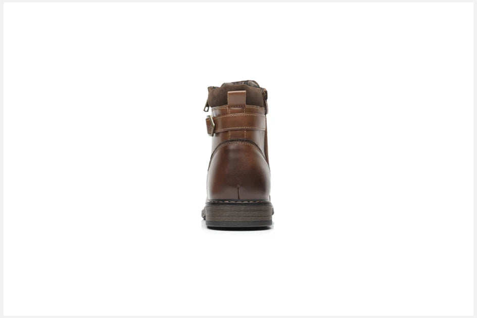 Men's Boots Winter Fashion botines Zip Lace-up Ankle Boots Vintage Business Dress Shoes Leather Casual Shoes For Men
