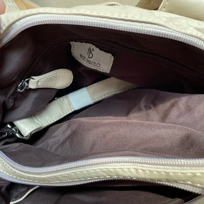Women Handbags Fashion Satchel Top-handle Handbag PU Shoulder Bag 10.6"x8.3" Dumpling Pack Multi-pockets Shoulder Bags