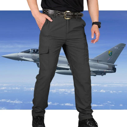 2024 Men's Tactical Casual Pants Thin Breathable Summer Casual Long Trouser Male Slim Waterproof Quick Dry Pocket Cargo Pants