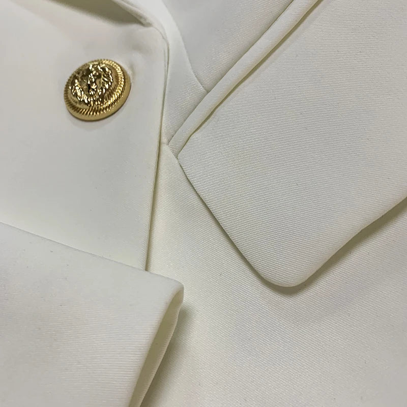 TOP QUALITY New Fashion 2026 Designer Jacket Women's Classic Double Breasted Metal Lion Buttons Blazer Outer Size S-5XL