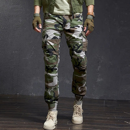 New Men Fashion Military Cargo Pants Slim Regualr Straight Fit Cotton Multi Color Camouflage Green Yellow FSN692