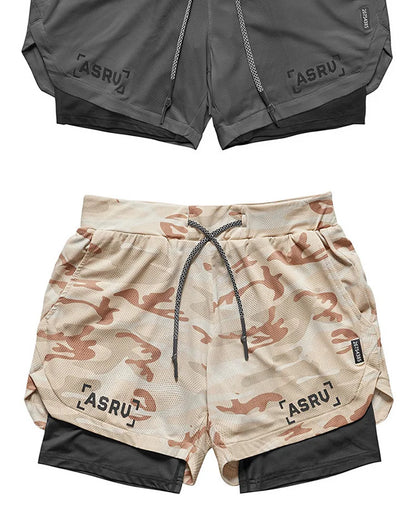 Men's Summer Quick Dry Running 2 in 1 Shorts Sports Jogger Short Pants Male Gym Fitness Training Sweatpants Plus Size M-5XL