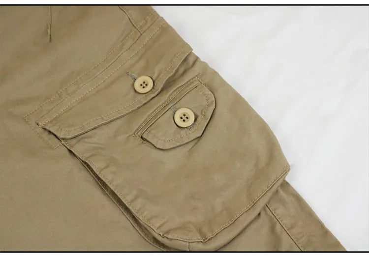 High Quality Khaki Casual Pants Men Tactical Joggers Camouflage Cargo Pants Multi-Pocket Fashions Black Army Trousers Work Wear
