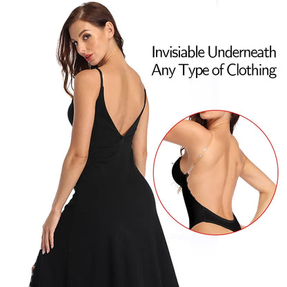 Backless Bodysuit Shapewear for Women Built-in Bra Multiple straps Thongs Body Shaper U Plunge Seam-free Faja with Open Crotch