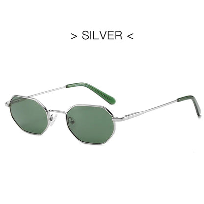 Retro Small Polygon Polarized Sunglasses Women Metal UV400 Sun Glasses Men Anti-Glare UV400 Goggles Driving Eyewear
