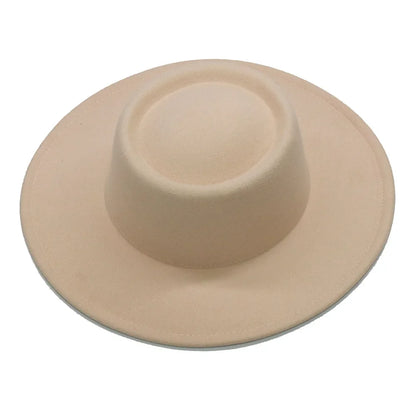 Fedora Hats Men Women 8.5CM Wide Brim Wool Felt Jazz Hats 2023 British style Dress Formal Panama Cap