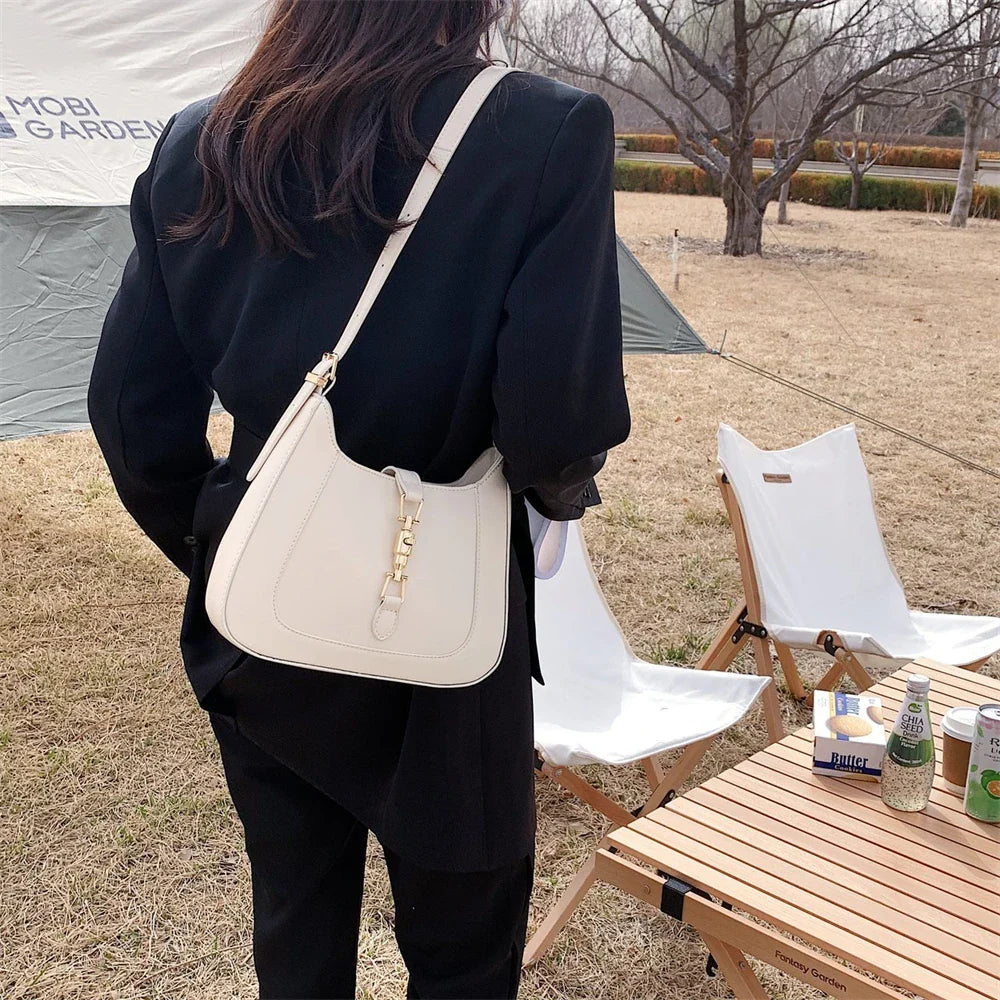 Top Quality Luxury Brand Purses and Handbags Designer Leather Shoulder Crossbody Bags for Women Dual Straps Underarm Sac A Main