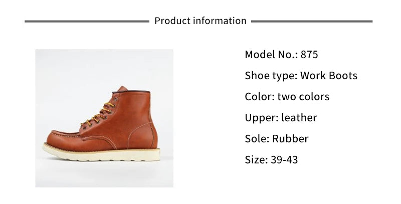 Men's Ankle Boots American retro tooling boots Casual Crazy Horse Leather Men's Boots Vintage Man Lace up Boots 2025