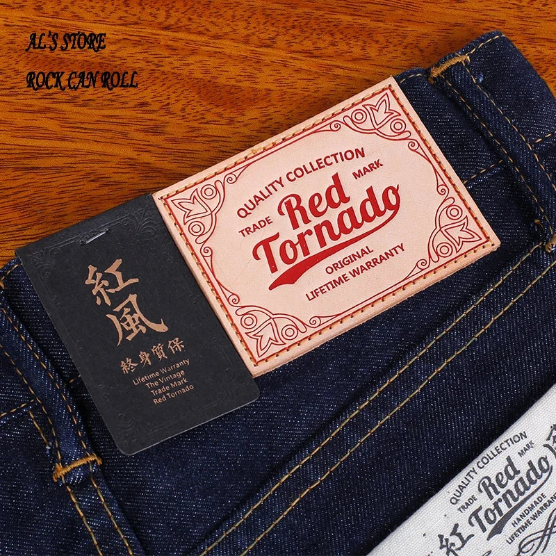Washed Slim Fitting Pants Sanforized Raw Denim Jeans 12oz