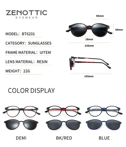 Magnetic Clip On Sunglasses Polarized Sunglasses Myopia Glasses Frame 2 in 1 Fashion Optical Shade Prescription Eyewear