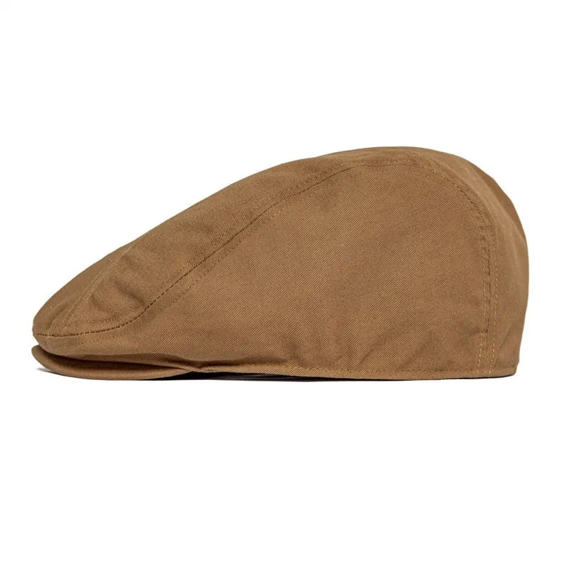 Men's 100% Cotton Newsboy Caps High Quality Classic Flat Cap Gatsby Ivy Golf Cabbies Hat for Male Trucker Driver Hats
