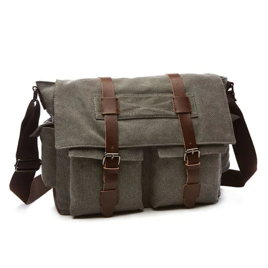 Men Business Messenger Bags For Men Shoulder Bag Canvas Crossbody Pack Retro Casual Office Travel Bag Vintage Retro Bags