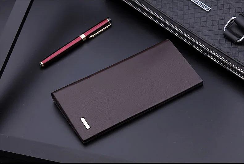 men's wallet microfiber leather long purse carteira masculina hombre billeteras thin porte 2022 men wallets of leather genuine