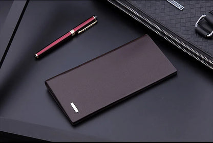 men's wallet microfiber leather long purse carteira masculina hombre billeteras thin porte 2022 men wallets of leather genuine