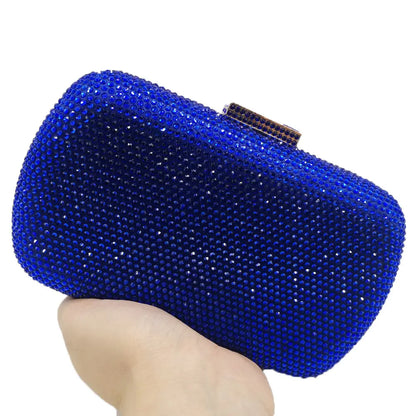 Burgundy Crystal Evening Bags and Clutches for Women Formal Party Rhinestone Handbags Wedding Clutch Purse