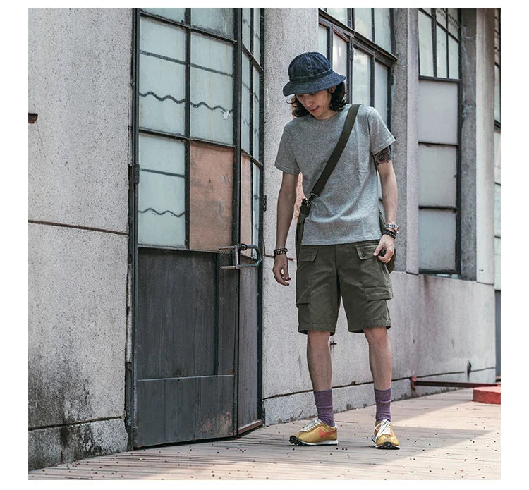T-Shirts Heavyweight Short Sleeve Crew Neck Summer Men's Basic Tee