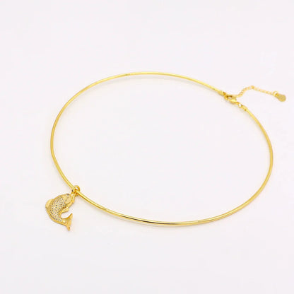 Vintage Simple 925 Sterling Silver Necklace Geometric Choker Shiny And Delicate Collarbone Chain For Women's Golden Jewellery