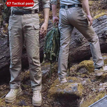 2024 Mens Lightweight Tactical Cargo Pants Elastic Breathable Multiple Pocket Trousers Outdoor Joggers Pant Tactical Pants 6XL