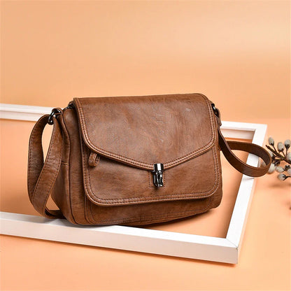 Vintage Soft Leather femmels' Shoulder Bags Luxury Handbags Women's Packet New Designer Small Crossbody Bag 2021 Sac à Femme