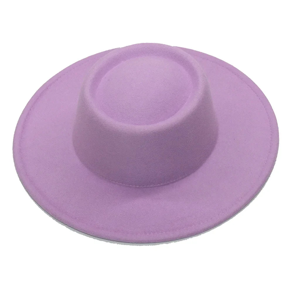 Fedora Hats Men Women 8.5CM Wide Brim Wool Felt Jazz Hats 2023 British style Dress Formal Panama Cap