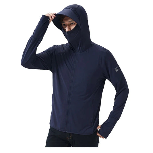 Long Sleeve Hoody Summer Women Sun UV Protection Quick Dry Clothing Men Hooded Jacket Thin Beach Sweatshirt