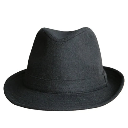 Winter Solid Woollen Fedoras For Men Top Jazz  Hat Adult Bowler Hats Classic Version Chapeau Hats