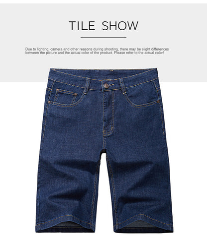 Men Extra Large Size Shorts Knee-length Summer Breeches Denim 2024 Male Bermuda Classic Stretch Plus Size Big 8XL Men Short Jean