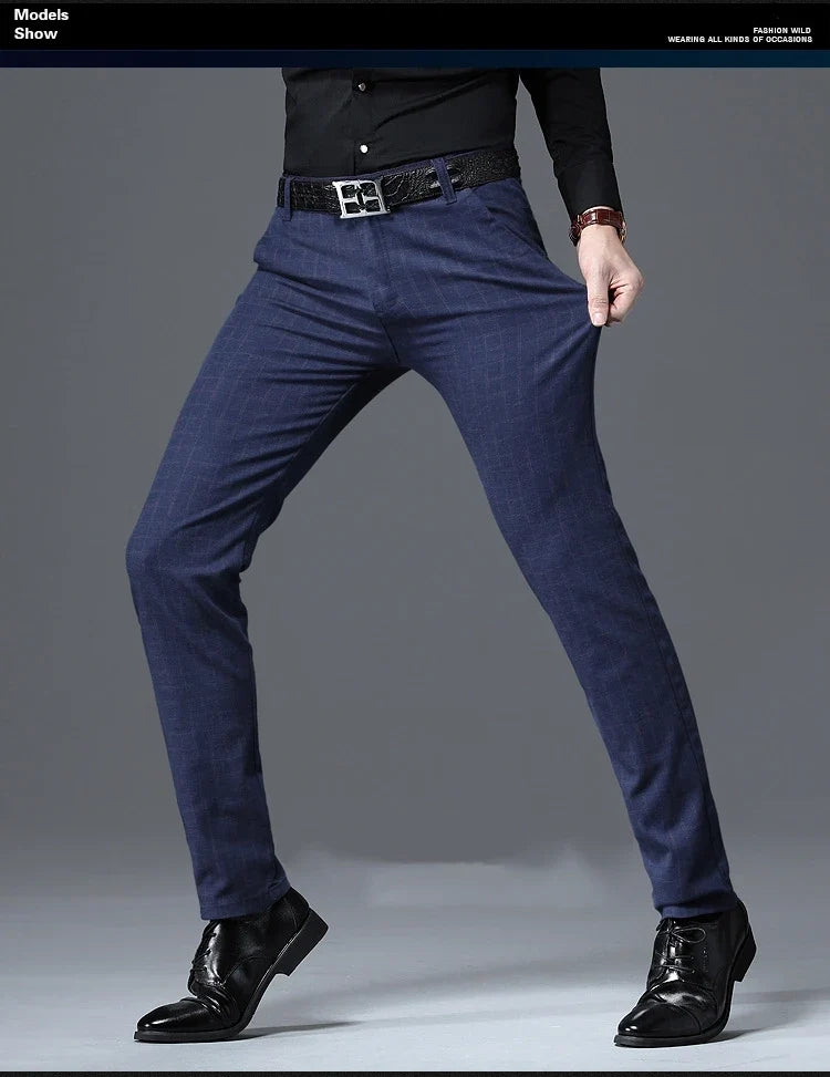 Spring Autumn New Fashion Mens Casual Pants High Quality Brand Business Pants Male Clothing Cotton Formal Trousers Men Clothing