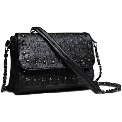 England Style Skull Women Crossbody Bag Leather Small Skull Shoulder Bag Chain Luxury Clutch Women Bags Designer Drop