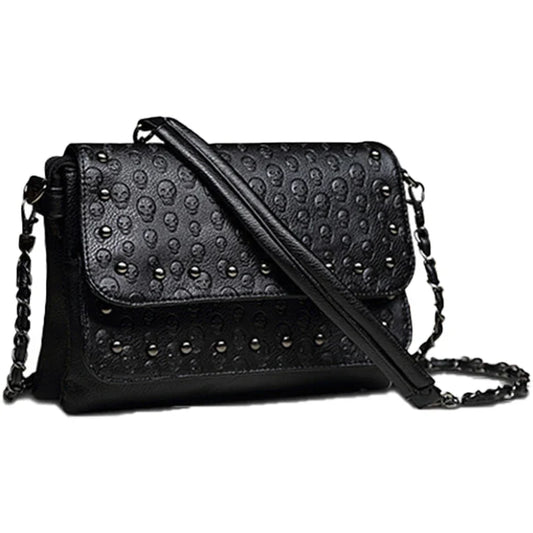 England Style Skull Women Crossbody Bag Leather Small Skull Shoulder Bag Chain Luxury Clutch Women Bags Designer Drop